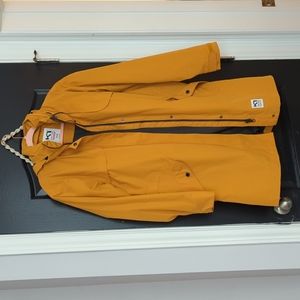 KARI TRAA mustard colour rain and all weather shell ladies medium